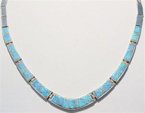 Calvin Begay Tsf Native American Sterling Silver Inlaid Blue Fire Opal