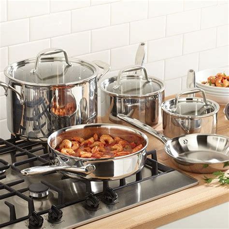 Stainless Steel 8 Piece Set Pampered Chef Cooking Kitchen Cookware Set