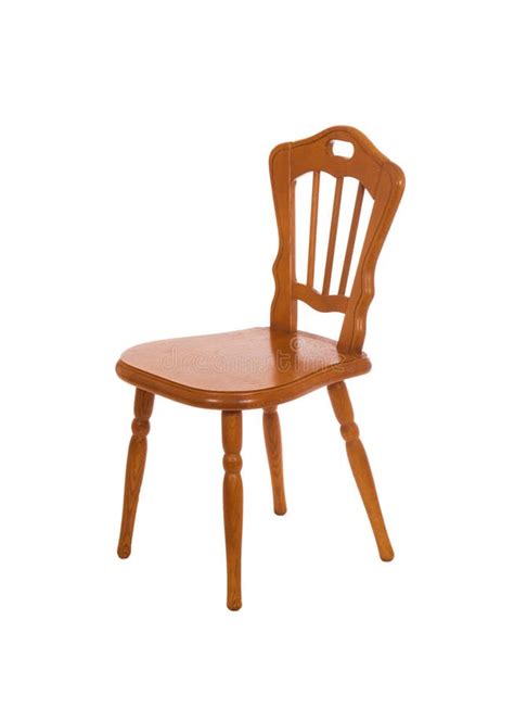 Wooden Chair Isolated On A White Stock Image Image Of Absence
