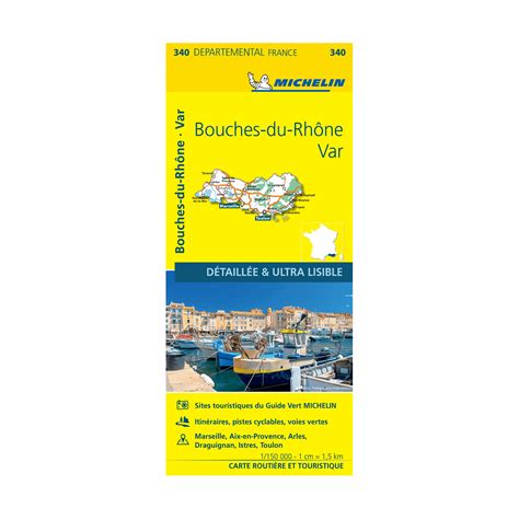 Carte Départementale 340 Bouches Du Rhône Et Var Michelin Boutique