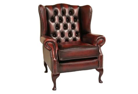 Shop with afterpay on eligible items. leather chesterfield high back wing chair | Gray dining ...