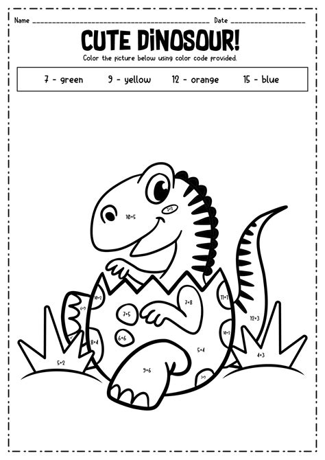 Color With Math Worksheets
