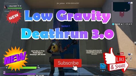 Low Gravity Deathrun 3 0 New Fortnite Creative Mode Youtube
