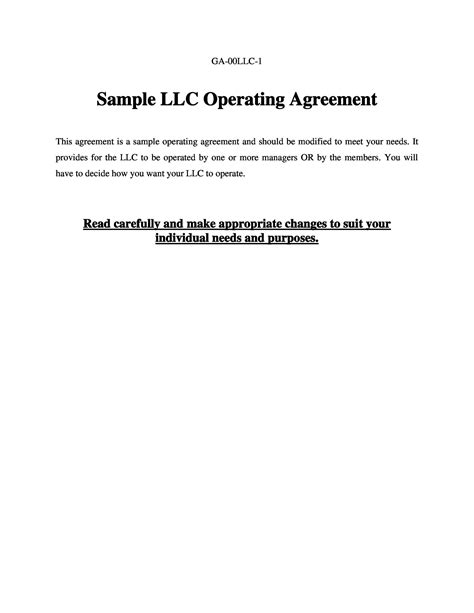 30 Professional Llc Operating Agreement Templates Templatelab