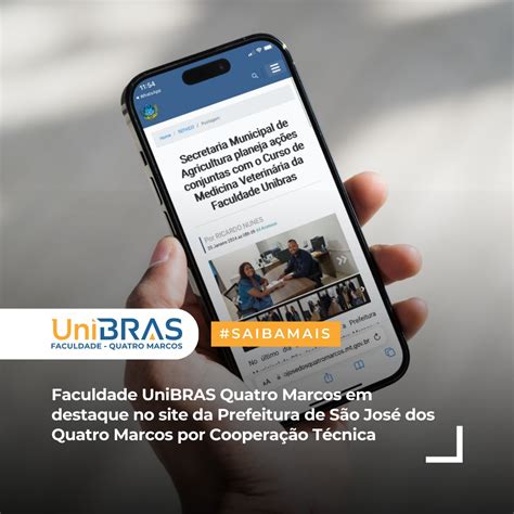 Faculdade UniBRAS Quatro Marcos Em Destaque No Site Da Prefeitura De