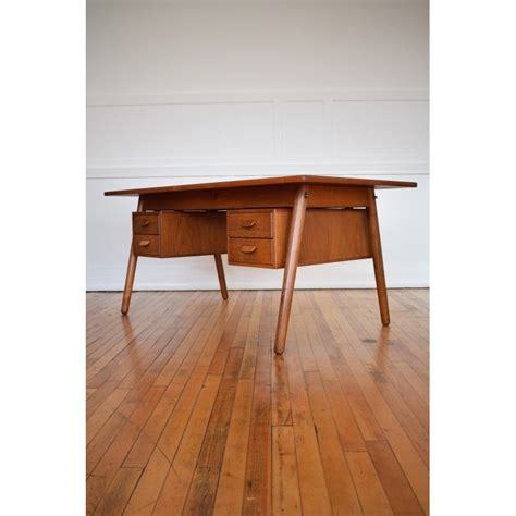 Rare Midcentury Danish Oak And Teak Desk By Poul Volther For Fdb Mobler