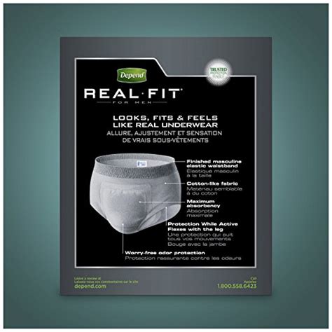 Depend Real Fit Incontinence Underwear For Men Maximum Absorbency L