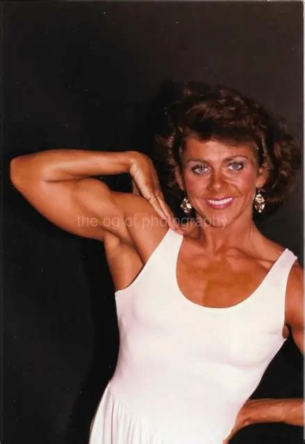 Female Bodybuilder 80s 90s Found Photo Color Muscle Girl Original En