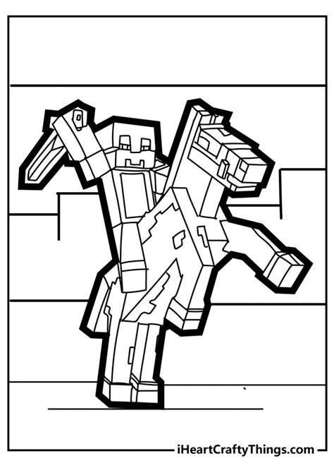 Printable Coloring Minecraft Dungeons Colouring Pages