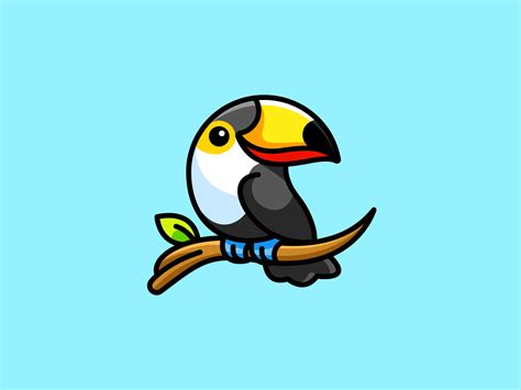 Toucan Cute Cartoon Animals Illustration Character Design Cute