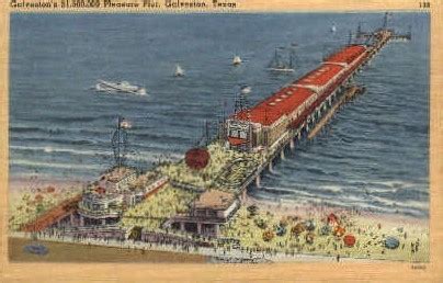 Pleasure Pier Galveston Texas Tx Postcard Oldpostcards Com