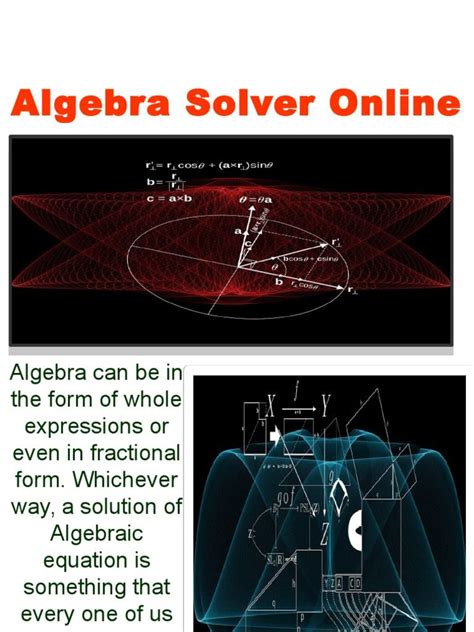Problem solving in mathematics textbooks. Algebra Solver Online | Algebra solver, Algebra, Math ...