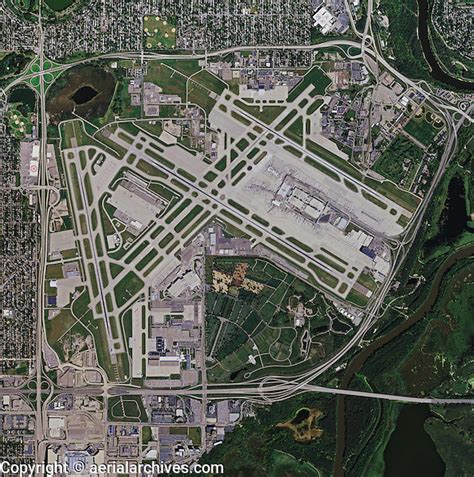 Aerial Photo Map Of Minneapolis St Paul International Airport