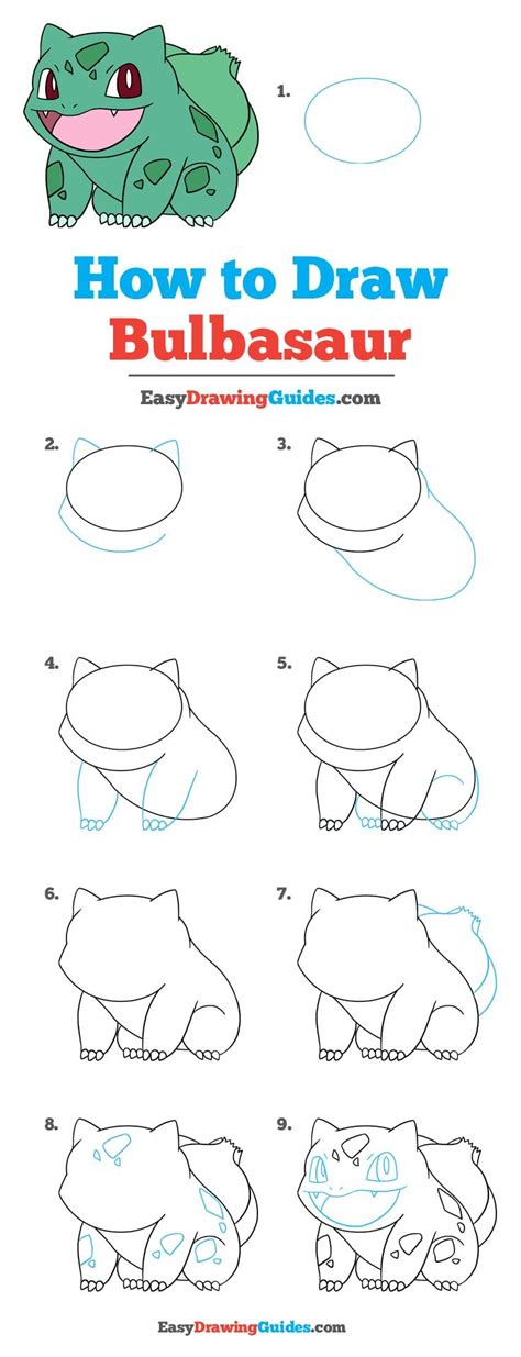 How To Draw Bulbasaur Pokémon Really Easy Drawing Tutorial Drawing