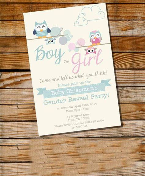 12 Gender Reveal Party Invitation Designs And Templates Psd Ai