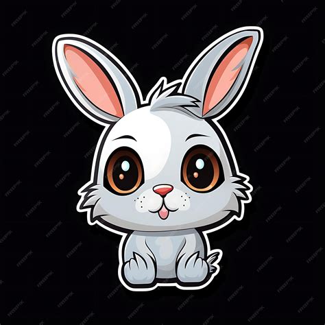 Premium Ai Image Cute Bunny Stickers Illustration