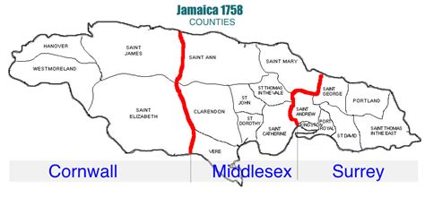 transformation of the parishes of jamaica 1572 to present fiwi roots