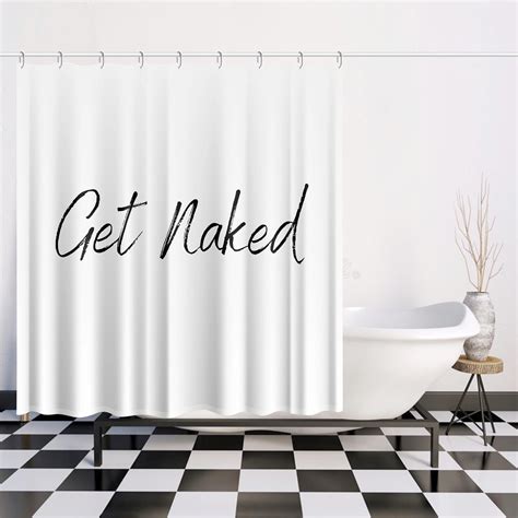 Black Nude Butt Line Art Shower Curtain Nude Butt Bathroom Decor Black Bath Curtain