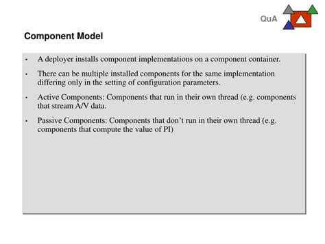Ppt Review Of The Comquad Component Model Tore Engvig 30 April 2004