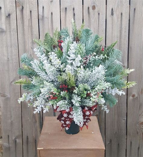 Maybe you would like to learn more about one of these? Winter Cemetery Vase-Flowers For Grave-Vase Grave | Etsy ...