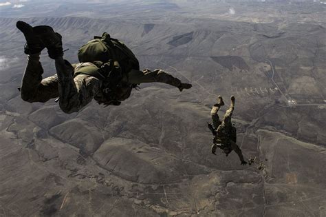 Soldiers From The Us 1st Special Forces Group Conducting A High
