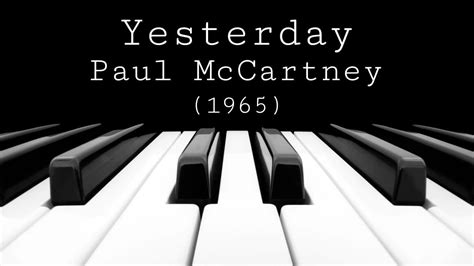 Paul mccartney's liverpool oratorio is a live album by paul mccartney released in 1991 and his first major foray into classical music. Yesterday - Paul McCartney (1965) - YouTube