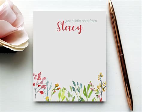 The Spring Floral Design Of This Custom Notepad Is Perfect As A T For Busy Moms Who Need To