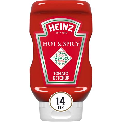Buy Heinz Hot And Spicy Tomato Ketchup Blended With Tabasco Pepper Sauce 6 Ct Pack 14 Oz Bottles