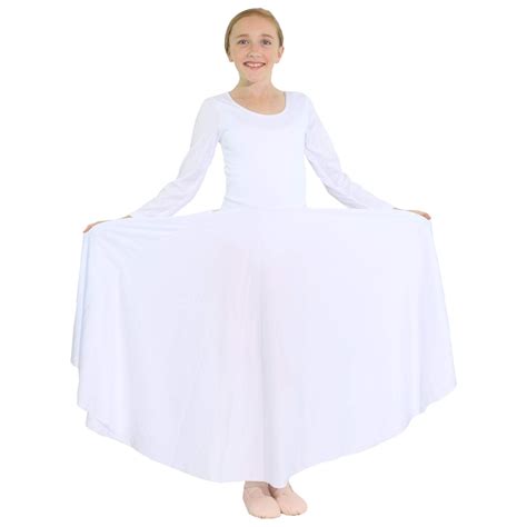 Worship Dancewear Dresses Long Sleeve Dresses Mime Costume White