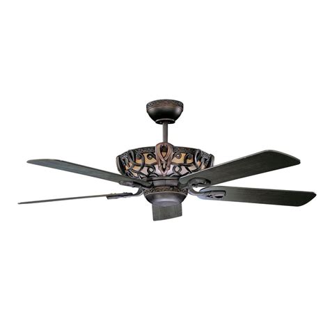 The fan also comes with a dome style frosted glass led light. Radionic Hi Tech Azulla 52 in. Oil Rubbed Bronze Ceiling ...