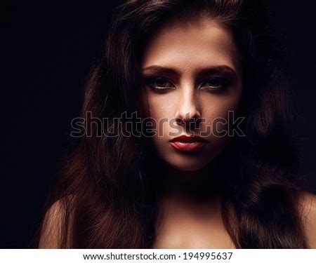 Sexy Female Model Face Long Hair Stock Photo 194995637 Shutterstock