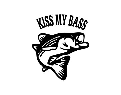 Kiss My Bass Sticker Fishing Decals Boat Decals Custom Decals