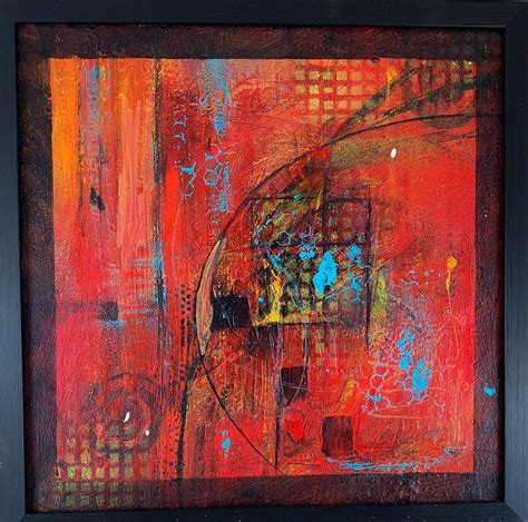 Sharon Whisnand Artist Red Art Abstract Art Mixed Media