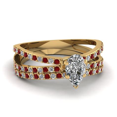 Latest Designs Of Ruby Wedding Ring Sets Fascinating Diamonds