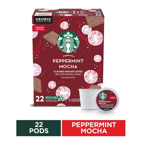 Starbucks Flavored K Cup Coffee Pods — Peppermint Mocha For Keurig