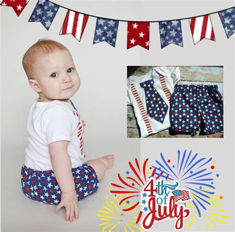 Boys 4th Of July Outfit Baby Boys Patriotic Shirt Onesie And Shorts