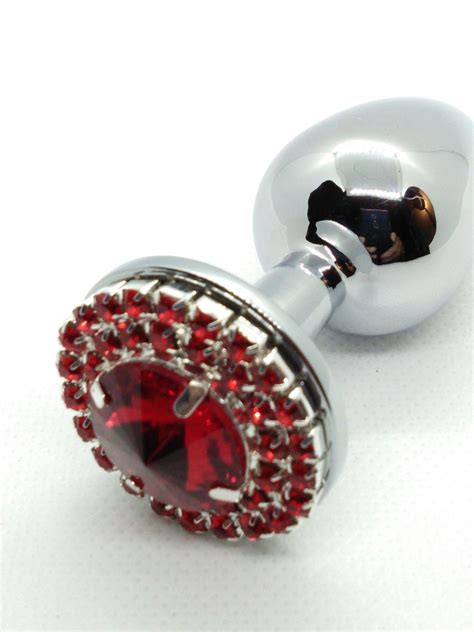 Red Bling Bling Anal Plug Mature Sex Toy Anal Jewelry Butt Jewel Ddlg Sex Toys Etsy