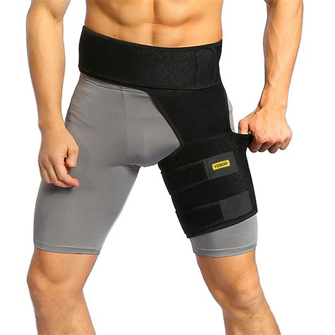 Vgeby Groin Wrap Adjustable Support For Hip Groin Hamstring Thigh