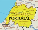 Mapa da Região do Centro, Portugal