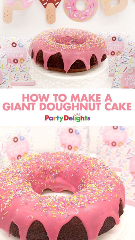 How To Make A Giant Doughnut Cake Party Delights Blog Doughnut Cake