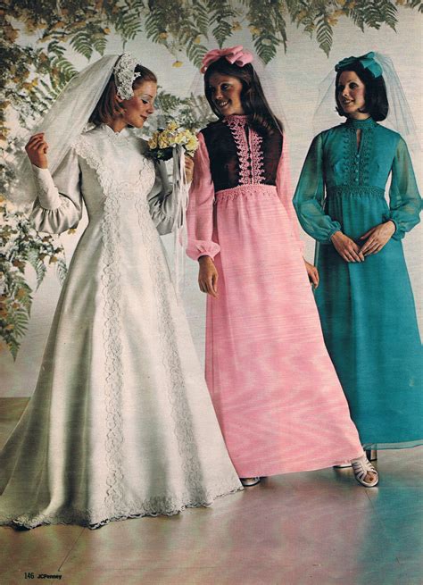 Penneys Catalog 70s Vintage Bridal Fashion Wedding Gowns Vintage