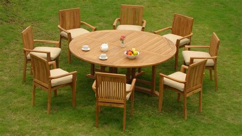 •teak wood is very durable 72" Round Dining Table Outdoor Patio Grade-A Teak Wood WholesaleTeak #WMDT72 - Walmart.com