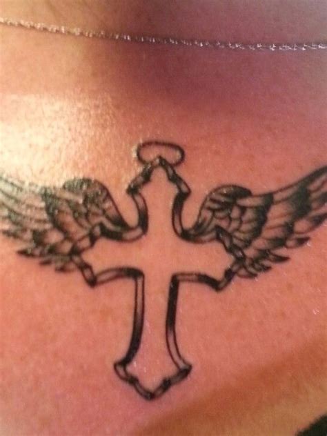 50 Most Amazing Angel Wings Tattoo Designs With Meanings Cross With
