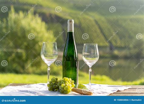 Famous German Quality White Wine Riesling Produced In Mosel Wine Regio