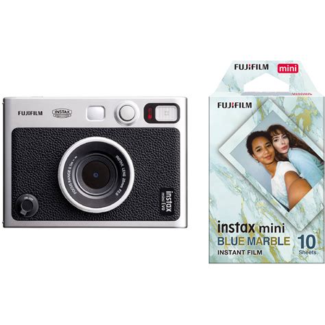 Fujifilm Instax Mini Evo Hybrid Instant Camera And Blue Marble