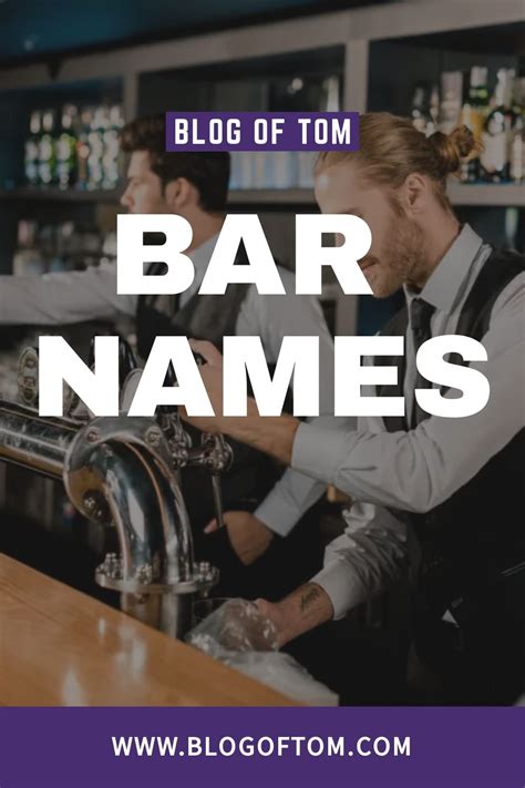 Wanna Name Your Bar But Dont Know Where To Start Check Out Our
