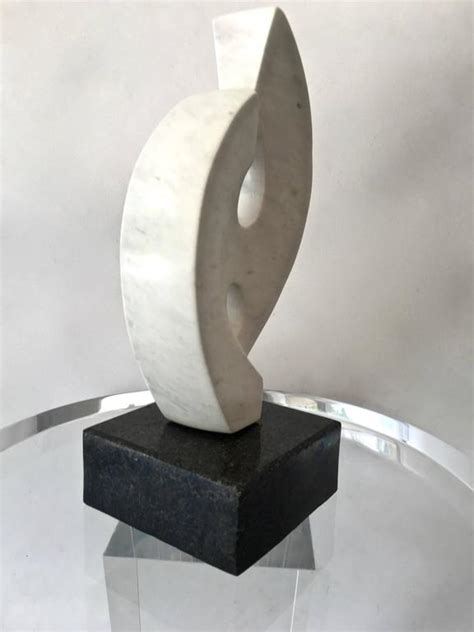 Mid Century Modern Abstract Marble Sculpture By Bruno Giorgi Signed