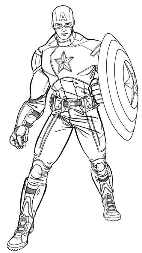 Supereroe Capitan America Da Colorare Scarica Stampa O Colora Subito