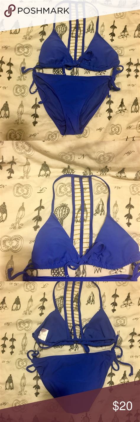 nwotroyal blue beaded bikini set bikinis beaded bikini bikini set