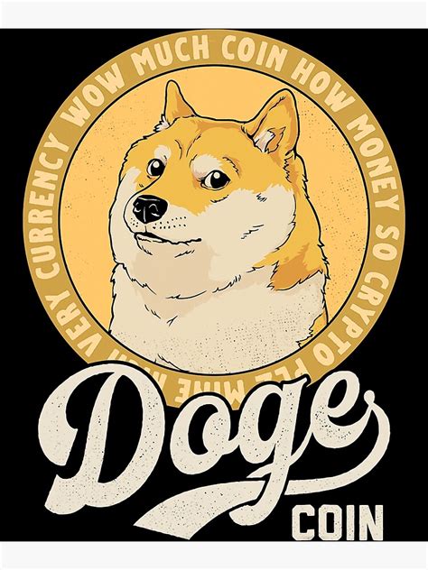 Dogecoin Doge Coin Logo Shiba Inu Dog Crypto Currency Meme Canvas